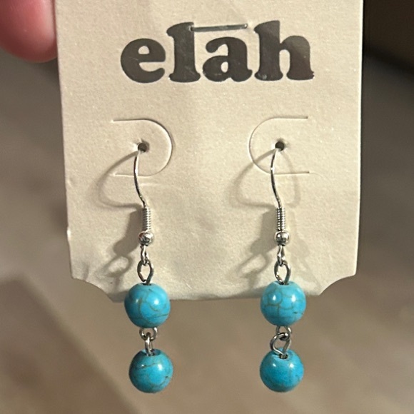 elah Jewelry - elah Turquoise Beaded Drop Earrings
